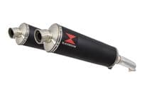 VTR1000 F Firestorm (SC36) Exhaust Link Pipes + 400mm Oval Black Stainless Silencer