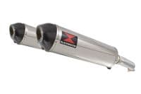 VTR1000 F Firestorm (SC36) Exhaust Link Pipes + 400mm Oval Stainless Carbon Tip Silencers
