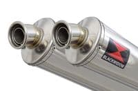 VTR1000 F Firestorm (SC36) Exhaust Link Pipes + 400mm Round Stainless Silencers