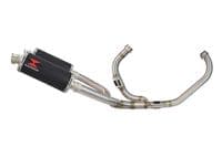 VTR1000 F Firestorm (SC36) Exhaust System 300mm Oval Black Stainless Silencers