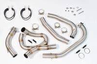 VTR1000 F Firestorm (SC36) Exhaust System 300mm Oval Black Stainless Silencers