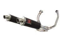 VTR1000 F Firestorm (SC36) Exhaust System 300mm Round Black Stainless Silencers