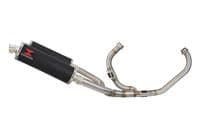 VTR1000 F Firestorm (SC36) Exhaust System 400mm Oval Black Stainless Silencers