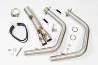 VULCAN S EN650 2024 - 2025 Exhaust System 300mm Tri - Oval Black Stainless Steel Carbon Tip Silencer