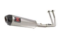 VULCAN S EN650 2024 - 2025 Exhaust System 400mm Oval Stainless Steel Carbon Tip Silencer