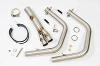 VULCAN S EN650 2024 - 2025 Exhaust System 400mm Oval Stainless Steel Carbon Tip Silencer