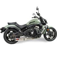 VULCAN S EN650 2024 - 2025 Exhaust System 400mm Oval Stainless Steel Carbon Tip Silencer