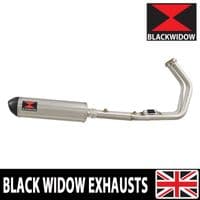 VULCAN S EN650 2024 - 2025 Exhaust System 400mm Oval Stainless Steel Carbon Tip Silencer