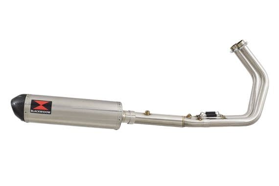 VULCAN S EN650 2024 - 2025 Exhaust System 400mm Oval Stainless Steel Carbon Tip Silencer