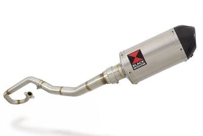 WR 125 R/X 2009/2017 De-Cat Exhaust System 200mm Oval Stainless Carbon Tip Silencer