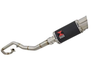 WR 125 R/X 2009/2017 De-Cat Exhaust System 200mm Round Black Stainless Silencer