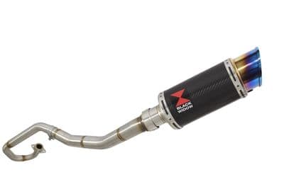 WR 125 R/X 2009/2017 De-Cat Exhaust System 200mm Round Blue Tip Carbon Silencer