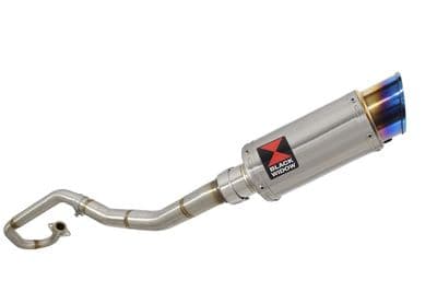 WR 125 R/X 2009/2017 De-Cat Exhaust System 200mm Round Blue Tip Stainless Silencer