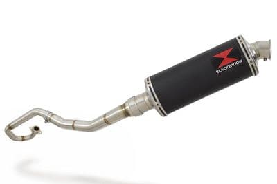 WR 125 R/X 2009/2017 De-Cat Exhaust System 300mm Oval Black Stainless Silencer