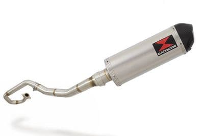 WR 125 R/X 2009/2017 De-Cat Exhaust System 300mm Oval Stainless Carbon Tip Silencer