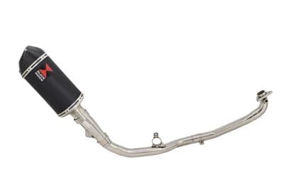 X-ADV 750 2017-2023 De Cat Exhaust System 200mm Oval Black Stainless Carbon Tip Silencer