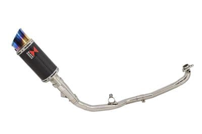 X-ADV 750 2017-2023 De Cat Exhaust System 200mm Round Blue Tip Carbon Silencer