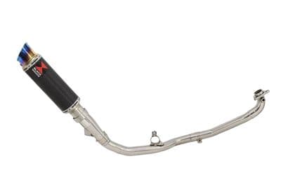 X-ADV 750 2017-2023 De Cat Exhaust System 230mm GP Round Blue Tip Carbon Silencer