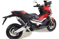 X-ADV 750 2017-2023 De Cat Exhaust System 400mm Oval Black Stainless Silencer