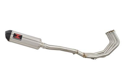 XJ6 Diversion F N 09-15 High De-cat Exhaust System 300mm Oval Stainless Carbon Tip Silencer