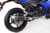 XJ6 Diversion F N 09-15 High De-cat Exhaust System 350mm GP Round Black Stainless Silencer