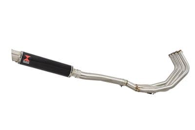 XJ6 Diversion F N 09-15 High De-cat Exhaust System 350mm GP Round Black Stainless Silencer