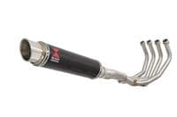 XJ6 Diversion F N 09-15 High De-cat Exhaust System 350mm GP Round Carbon Silencer