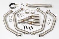 XJ6 Diversion F N 09-15 High De-cat Exhaust System 350mm GP Round Carbon Silencer
