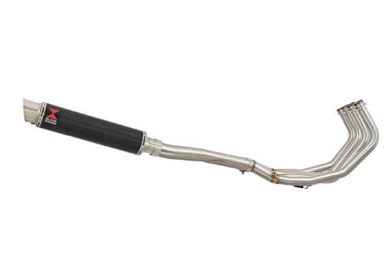 XJ6 Diversion F N 09-15 High De-cat Exhaust System 350mm GP Round Carbon Silencer