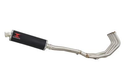 XJ6 Diversion F N 09-15 High De-cat Exhaust System 400mm Oval Black Stainless Silencer