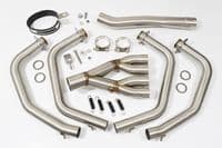 XJ6 Diversion F N 09-15 High De-cat Exhaust System 400mm Round Black Stainless Silencer
