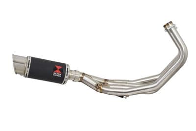 XJ6 Diversion F N 09-15 Low De-cat Exhaust System 200mm GP Round Black Stainless Silencer