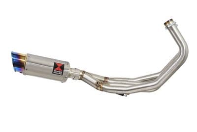 XJ6 Diversion F N 09-15 Low De-cat Exhaust System 200mm Round Blue Tip Stainless Silencer