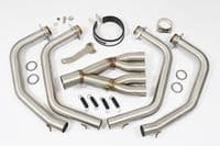 XJ6 Diversion F N 09-15 Low De-cat Exhaust System 300mm Round Black Stainless Silencer