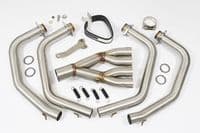 XJ6 Diversion F N 09-15 Low De-cat Exhaust System 300mm Tri Oval Black Stainless Carbon Tip Silencer