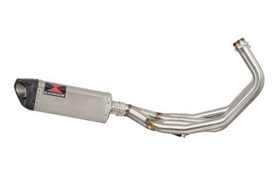 XJ6 Diversion F N 09-15 Low De-cat Exhaust System 300mm Tri Oval Stainless Carbon Tip Silencer