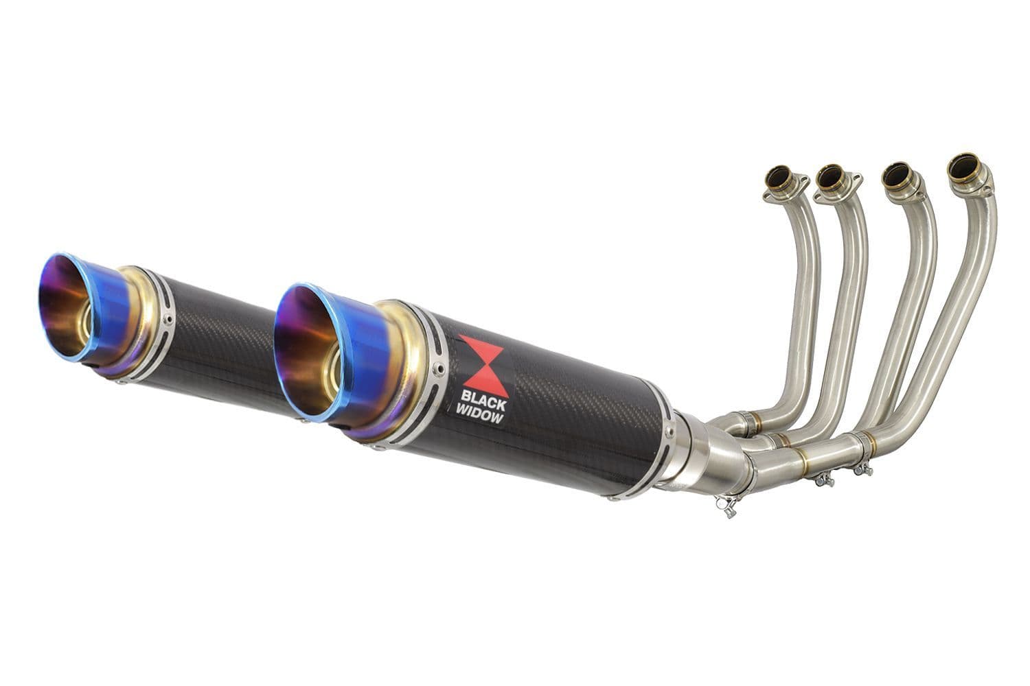 XJR1200 XJR 1200 4-2 Exhaust System 230mm GP Round Blue Tip Carbon