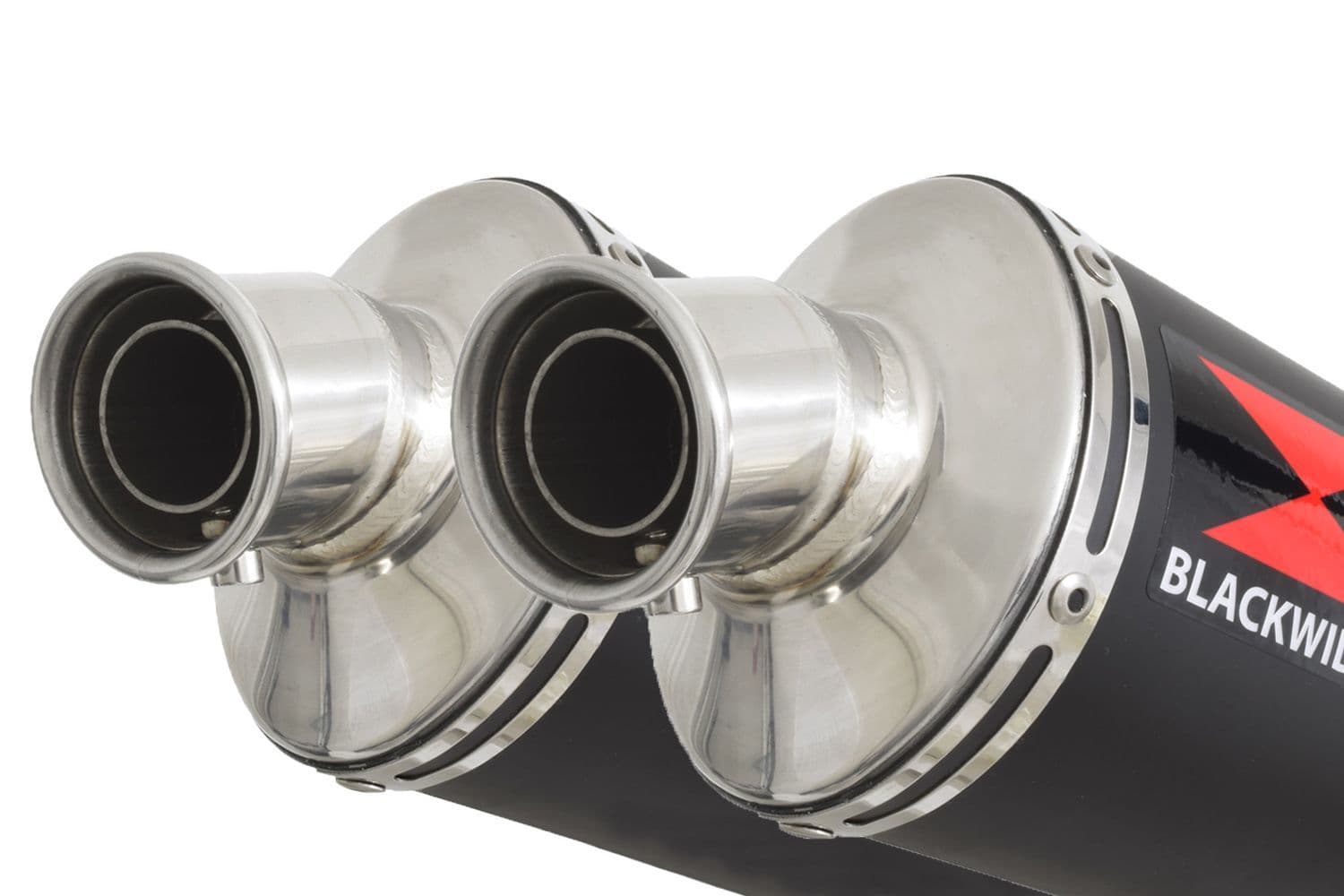 XJR1200 XJR 1200 4-2 Exhaust System 300mm Oval Black Stainless