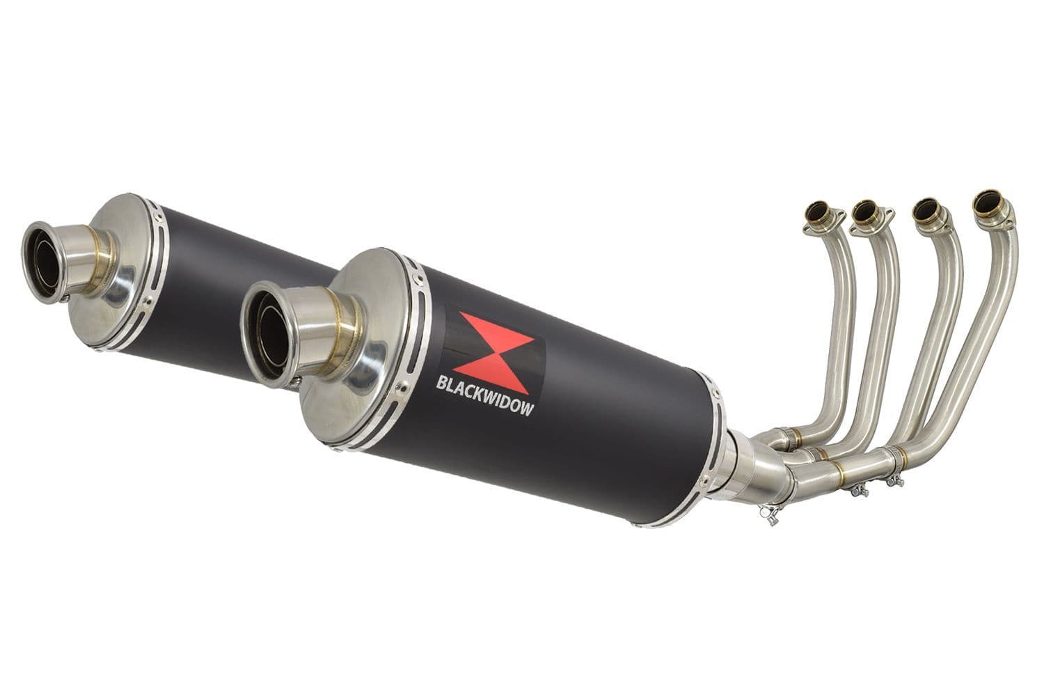 【P】 XJR1200 XJR 1200 4-2 Exhaust System 300mm Oval Black Stainless