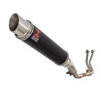 XL Transalp 750 2023 - 2024 Exhaust System 350mm GP Round Black Stainless Silencer