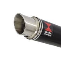 XL Transalp 750 2023 - 2024 Exhaust System 350mm GP Round Black Stainless Silencer
