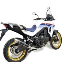 XL Transalp 750 2023 - 2024 Exhaust System 350mm GP Round Black Stainless Silencer
