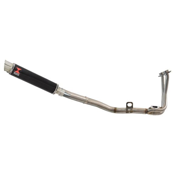 XL Transalp 750 2023 - 2024 Exhaust System 350mm GP Round Black Stainless Silencer