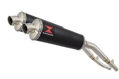 XL1000 V Varadero 1999 - 2014 Twin Silencer Kit 400mm Oval Black Stainless Silencers