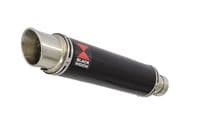XL125 VARADERO 01-06 Exhaust Link Pipe and 350mm GP Round Black Stainless Silencer