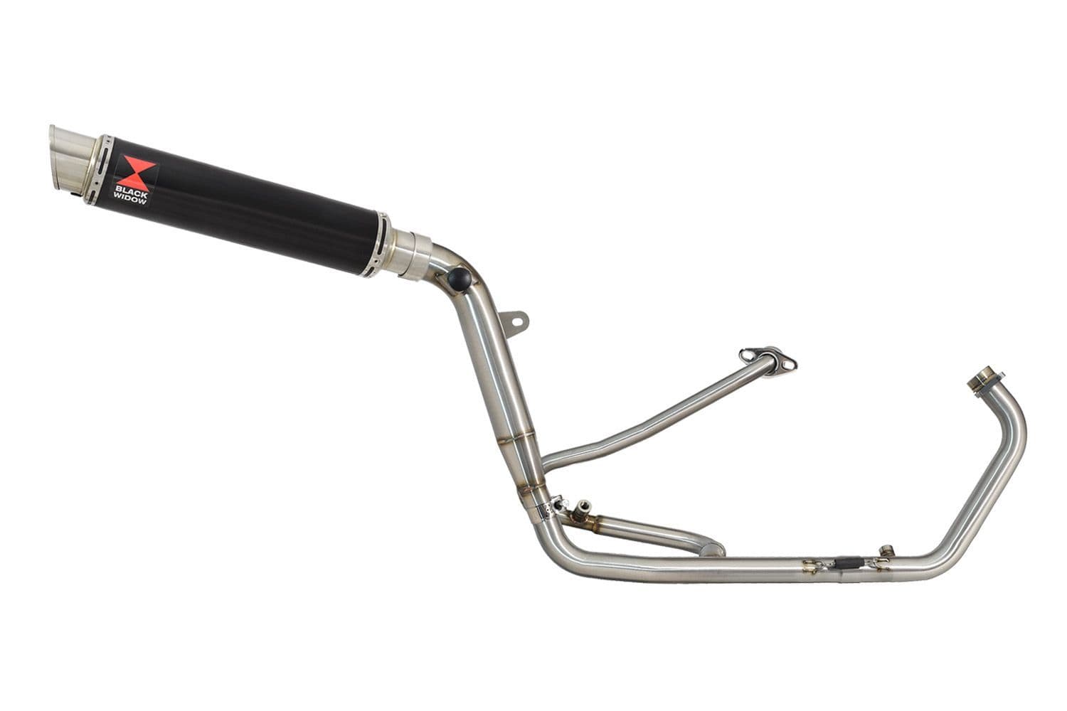 XL125 VARADERO JC49 07-16 Exhaust System with 350mm GP Round Black