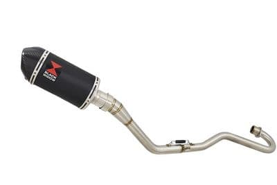 XR125 XR125L 2003-2010 Exhaust System 200mm Oval Black Stainless Carbon Tip Silencer