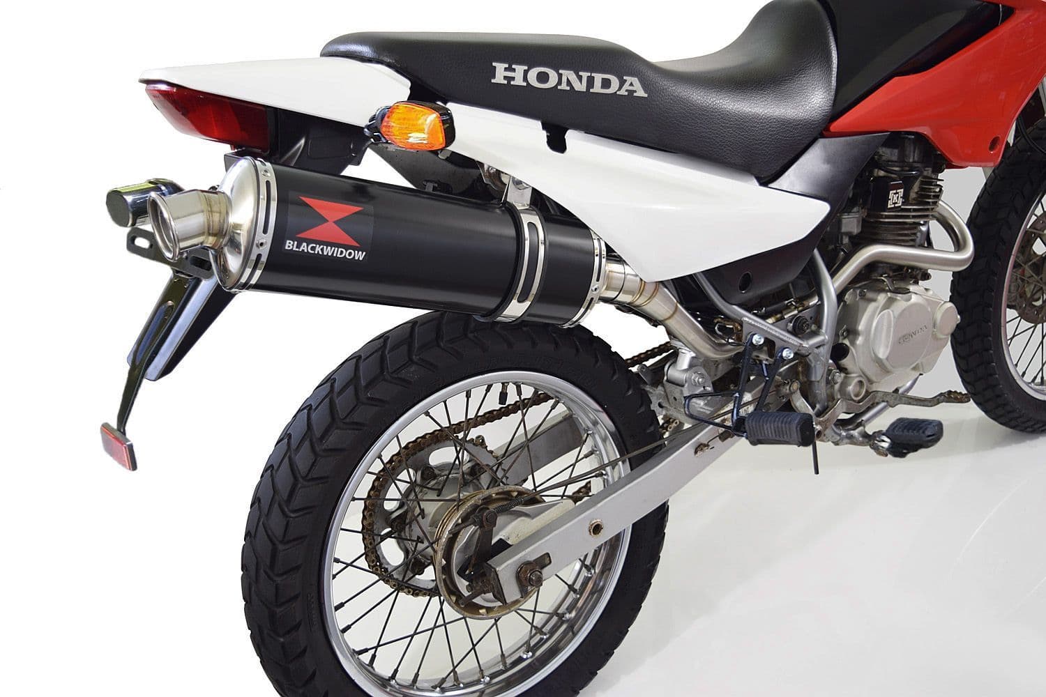 XR125 XR125L 2003-2010 Exhaust System 400mm Oval Black Stainless