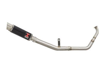 XSR 125 2021 - 2024 De - Cat Exhaust System 230mm GP Round Black Stainless Silencer