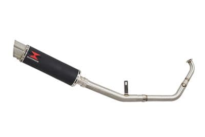 XSR 125 2021 - 2024 De - Cat Exhaust System 360mm GP Round Black Stainless Silencer